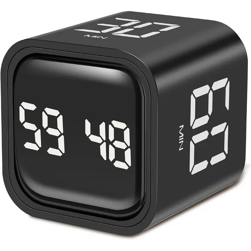 Timer, single-count mode, 5/10/30/60-minute countdown, vibration and adjustable sound alarm.